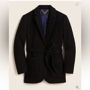 J. Crew Black Italian Boiled Wool Coat